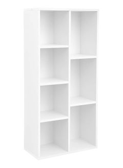 Mahmayi Mahmayi Vasagle 7 Open Storage Shelf Bookcase Shelf Ideal for Home, Office and Living Room, White  - Image 1