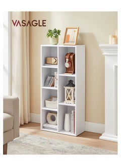 Mahmayi Mahmayi Vasagle 7 Open Storage Shelf Bookcase Shelf Ideal for Home, Office and Living Room, White  - Image 2
