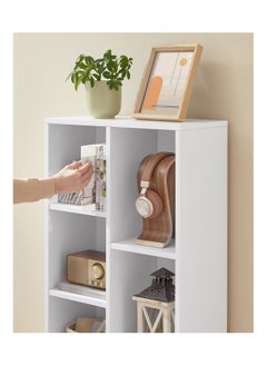 Mahmayi Mahmayi Vasagle 7 Open Storage Shelf Bookcase Shelf Ideal for Home, Office and Living Room, White  - Image 5