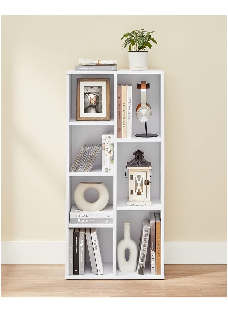 Mahmayi - Mahmayi Vasagle 7 Open Storage Shelf Bookcase Shelf Ideal for Home, Office and Living Room, White - Image 1