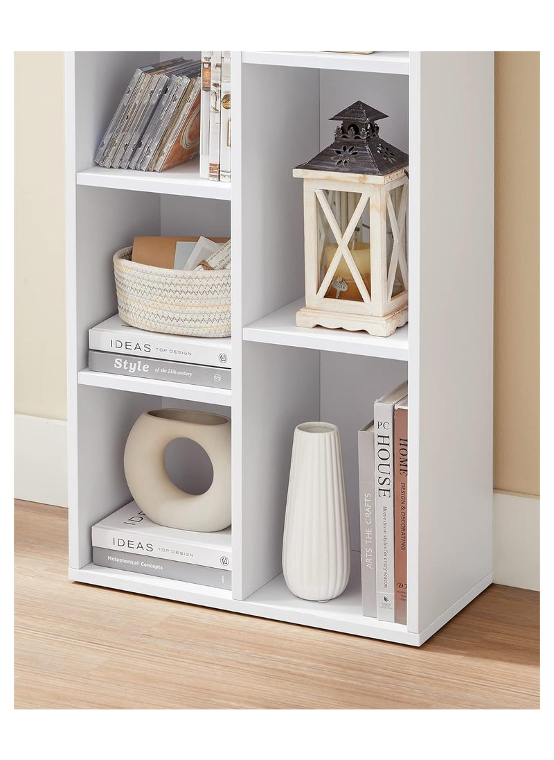 Mahmayi - Mahmayi Vasagle 7 Open Storage Shelf Bookcase Shelf Ideal for Home, Office and Living Room, White - Image 1