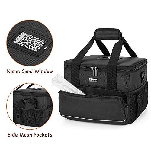 Trunab Reusable 6 Cups Drink Carrier for Delivery with Adjustable Dividers, Handle with Carrying Strap Tote Holder Insulated Bag for Beverages,Food Take Out,Outdoors - Image 4