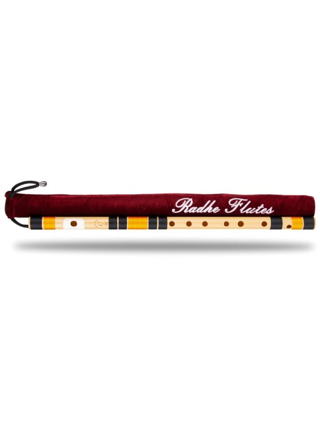RADHECRAFTS Radhe Flutes PVC Fiber C Natural Right Handed With Velvet Cover Black Orange Threads Complete Flute Beginners Online Course In Hindi and English  - Image 2