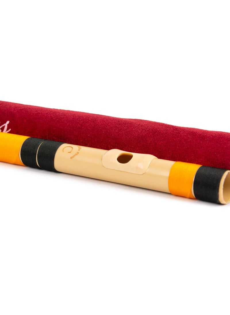 RADHECRAFTS Radhe Flutes PVC Fiber C Natural Right Handed With Velvet Cover Black Orange Threads Complete Flute Beginners Online Course In Hindi and English  - Image 3