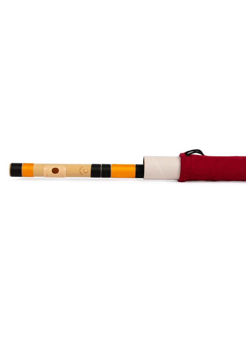 RADHECRAFTS Radhe Flutes PVC Fiber C Natural Right Handed With Velvet Cover Black Orange Threads Complete Flute Beginners Online Course In Hindi and English  - Image 4