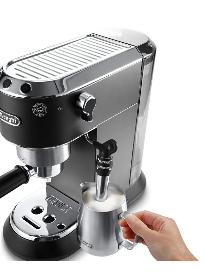 ديلونجي ماكينة إسبريسو ديلونجي ديديكا ستايل EC 685.R - أسود مع مطحنة قهوة كهربائية من ديلونجي بشفرة من الفولاذ المقاوم للصدأ KG79 - Image 3