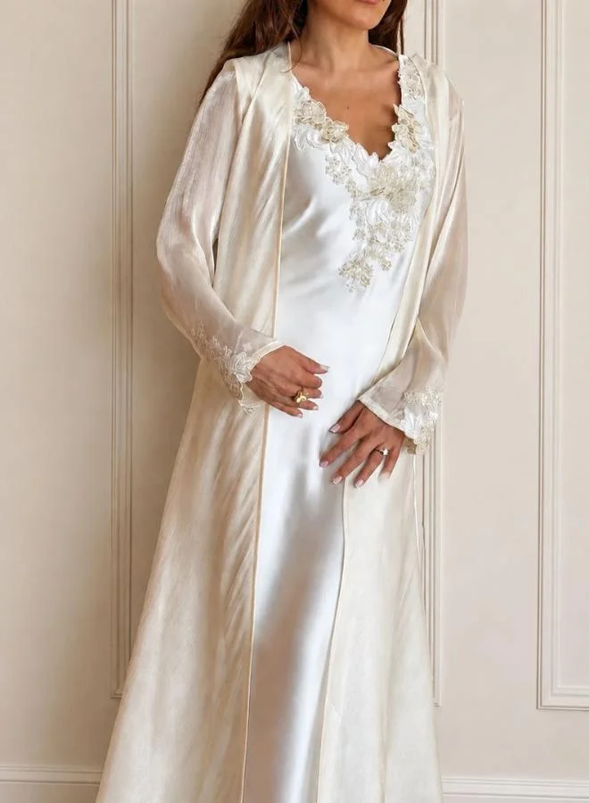 MAISON ARABELLE  CHARLOTTE OFFWHITE ABAYA for Women | Best Price UAE