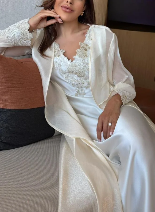 MAISON ARABELLE  CHARLOTTE OFFWHITE ABAYA for Women | Best Price UAE