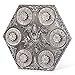Kabinka DND Dice Set 7 in 1 Metal SpinDial Dice with Storage Bag Portable Celtic Knot DD Dice for D4D6D8D10D12D20 Role Playing Board Games Patina Silver - Image 2