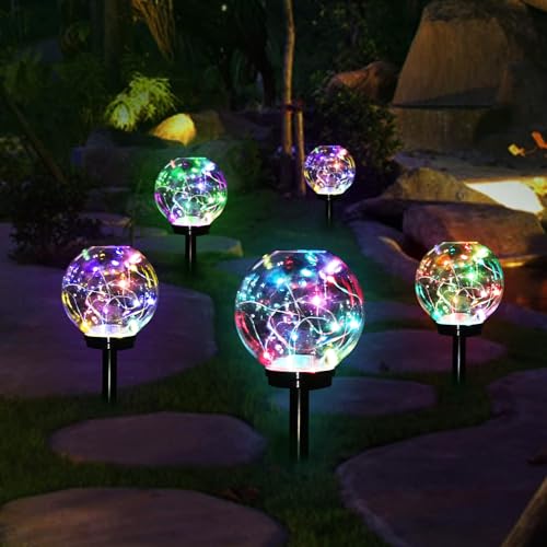 GIGAWATTS GW-906 Solar Globe Garden Light 20 LED IP65 Waterproof BIS Approved Outdoor Bubble Ball Lamp with 2V Panel & 600mAh Ni-MH Battery for Home Garden Backyards Pathways (Pack of 1, Multicolour) - Image 3