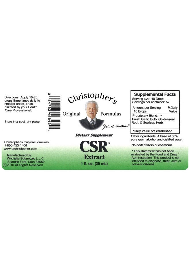 Christopher's Original Formulas CSR Extract -- 1 fl oz - Image 4