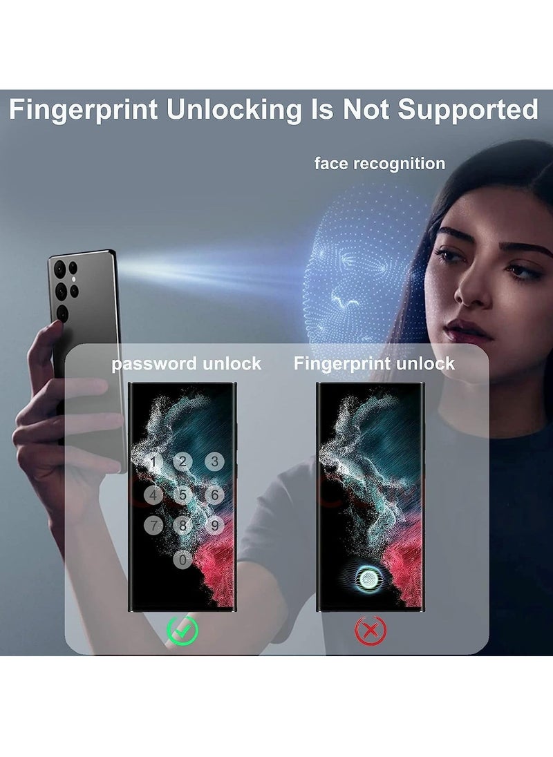 vesus Galaxy S22 Ultra Privacy Screen Protectorï¼ŒS22 Ultra Screen Protector -Anti-Spy 9H Hardness HD Tempered Glass Black Film - Image 4