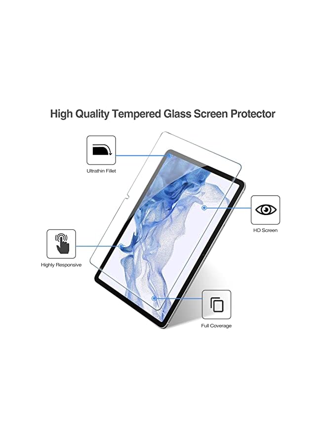Procases 2 Pack Screen Protector For Galaxy Tab S8 Plus/Tab S7 Fe/Tab S7 Plus 12.4 Inch, 9H Hardness Tempered Glass Hd Clear Film For Sm-X800/X806/T730/T736/T970/T975/T976/T978 - Image 4