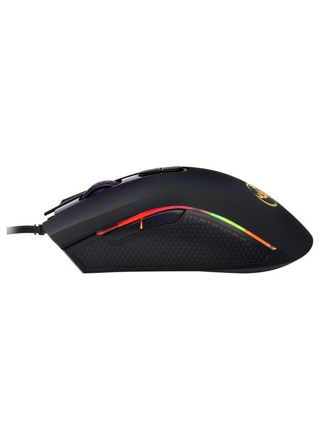 BURAQ - HXSJ A869 Colorful Glowing Wired Game 7-Keys 3200 DPI Adjustable Ergonomics Optical Mouse - Image 1