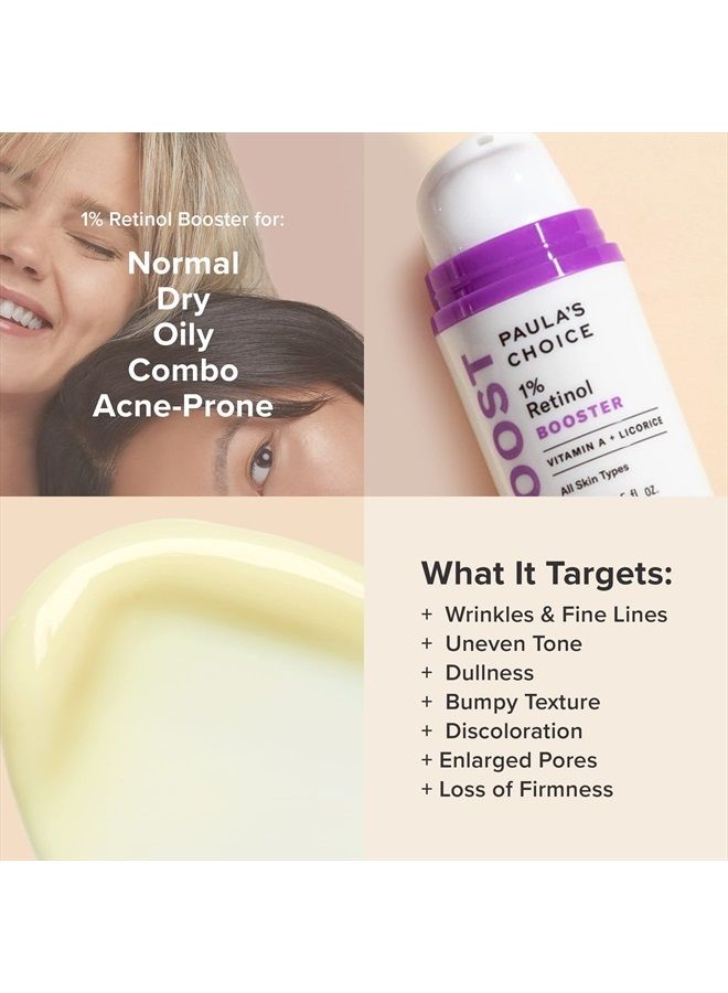 PAULA'S CHOICE BOOST 1% Retinol Booster, Vitamin A & Licorice Serum for Fine Lines & Wrinkles, 0.5 Ounce - Image 4