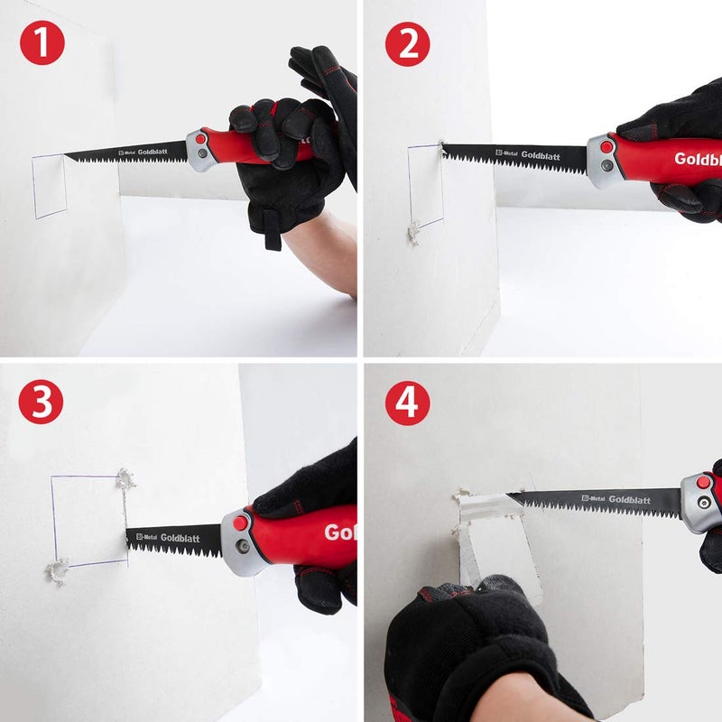 Goldblatt Folding Drywall Saw, Jab Saw, Hand Saws with Soft Grip Handle, Sheetrock Saws for Wallboard, Drywall, Plywood and PVC - Image 5