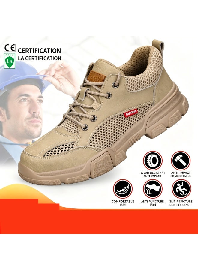 GUYISA Waterproof Work Boots Safety Steel Toe Shoes Men Lightweight Work Sneakers Safety Shoes Men Protective Boots Steel Toe Shoes - Image 1