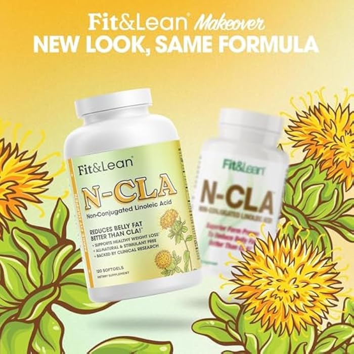 Fit & Lean N-CLA, Weight Loss Supplement, Reduces Belly Fat Better Than CLA, Boost Metabolism, Supports Lean Muscle, Stimulant Free, Non Conjugated Linoleic Acid, 120 Servings (Packaging May Vary) - Image 5