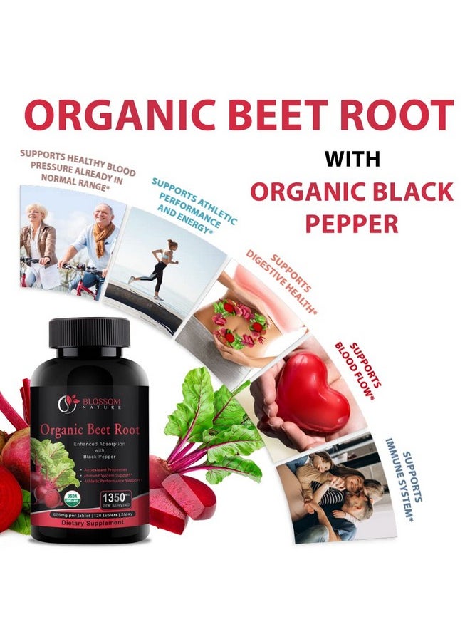 Organic Beet Root Powder 1350Mg With Black Pepper-Nitric Oxide Booster, Digestive System, Athletic Performance-120 Tablets,675Mg Of Organic Beet Powder Per Tablet - pzsku/ZAF6F03A4E1F2507165F5Z/45/_/1728309202/79c6697b-a00b-41b7-905b-71e36049541c