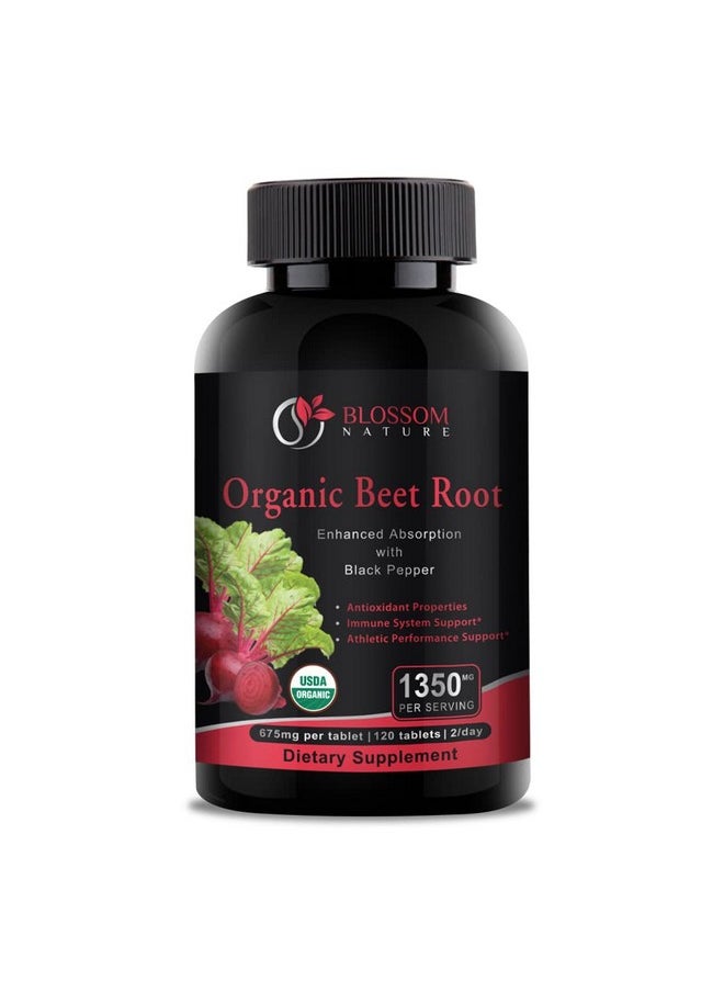 Organic Beet Root Powder 1350Mg With Black Pepper-Nitric Oxide Booster, Digestive System, Athletic Performance-120 Tablets,675Mg Of Organic Beet Powder Per Tablet - pzsku/ZAF6F03A4E1F2507165F5Z/45/_/1728309269/71b94364-bbeb-4e48-9fd8-8c77de0fb0f3