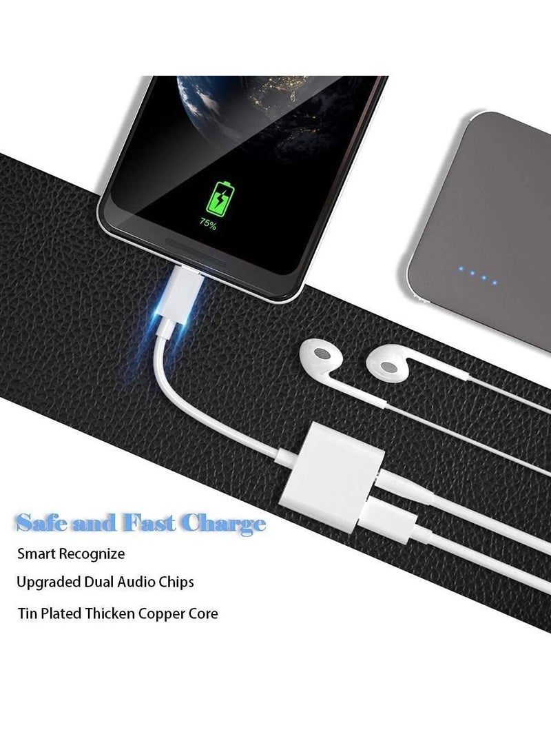 USB Type C to 3.5mm Headphone 2 in 1 Audio and Charger Adapter,Fast Charging,Audio Aux Cable Compatible with Huawei P30 Pro,P20 Pro/Mate 20 Pro/Google Pixel/Samsung/OnePlus/More Type-C interfaces - Image 3