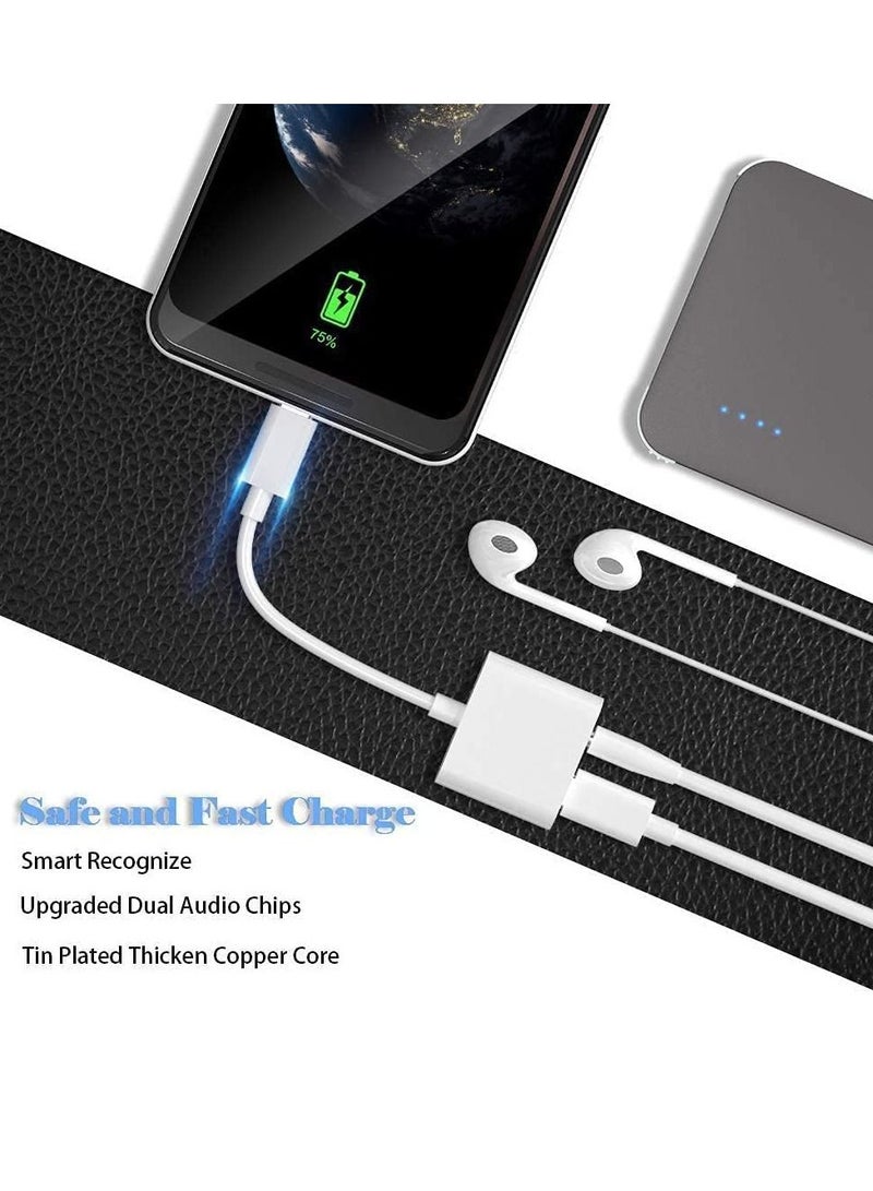 USB Type C to 3.5mm Headphone 2 in 1 Audio and Charger Adapter,Fast Charging,Audio Aux Cable Compatible with Huawei P30 Pro,P20 Pro/Mate 20 Pro/Google Pixel/Samsung/OnePlus/More Type-C interfaces - Image 5