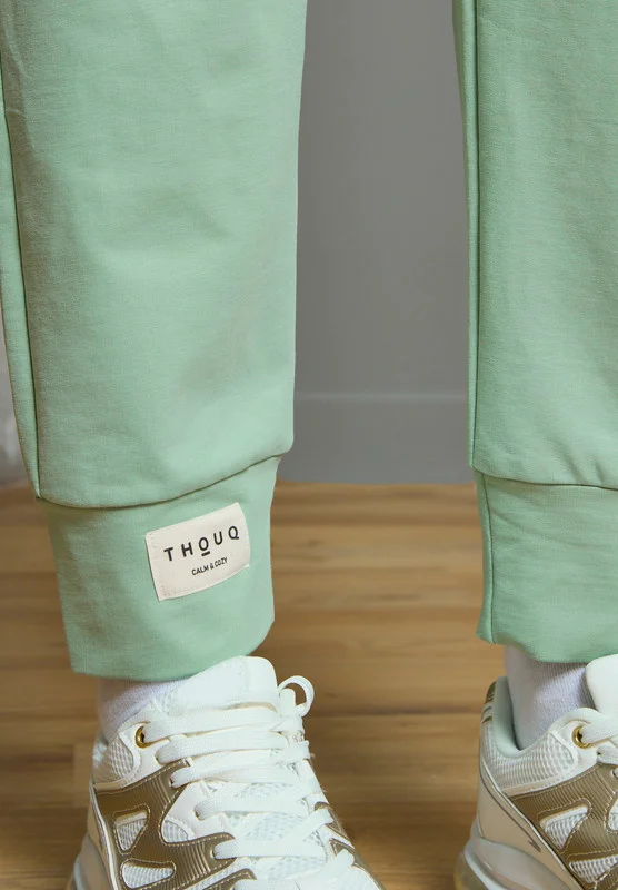 Thouq Tapered Hem Contrast Label Joggers
