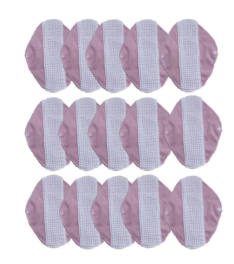 Pink Color 15pcs German Velvet Gauze Sanitary Pads - Image 1