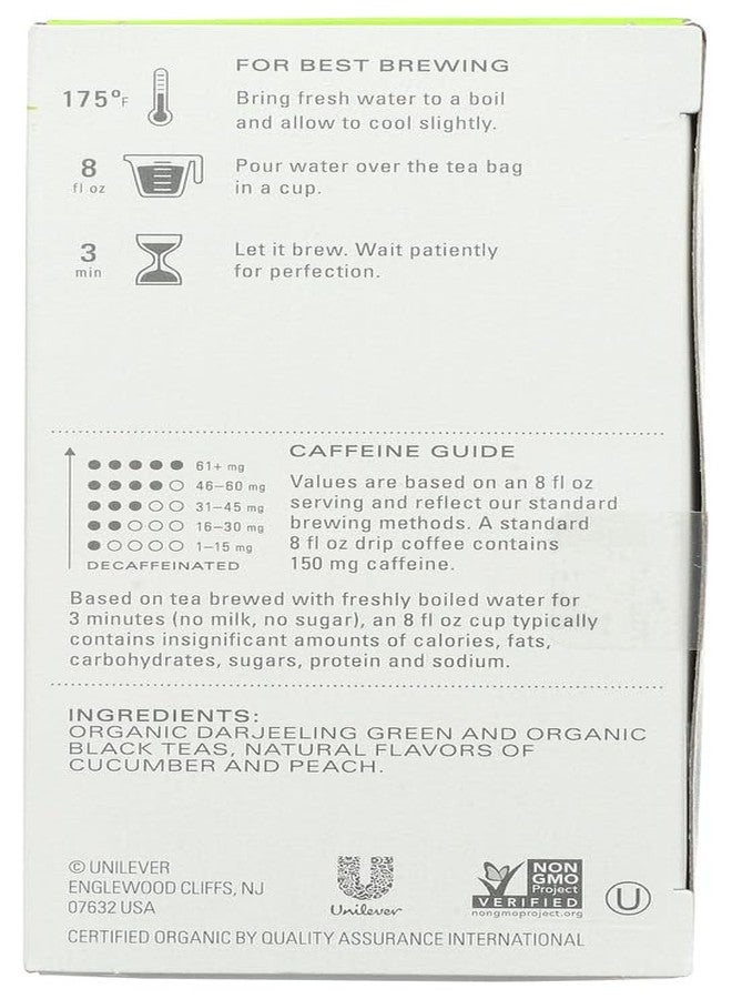 TAZO Tea Bag Organic Peachy Green Tea, 20 CT (Pack of 2) - Image 3