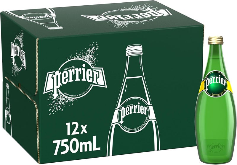 Perrier Sparkling Carbonated Natural Mineral Water, 750 ml, 12 Pack - Image 2