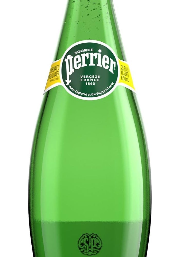 Perrier Sparkling Carbonated Natural Mineral Water, 750 ml, 12 Pack - Image 1