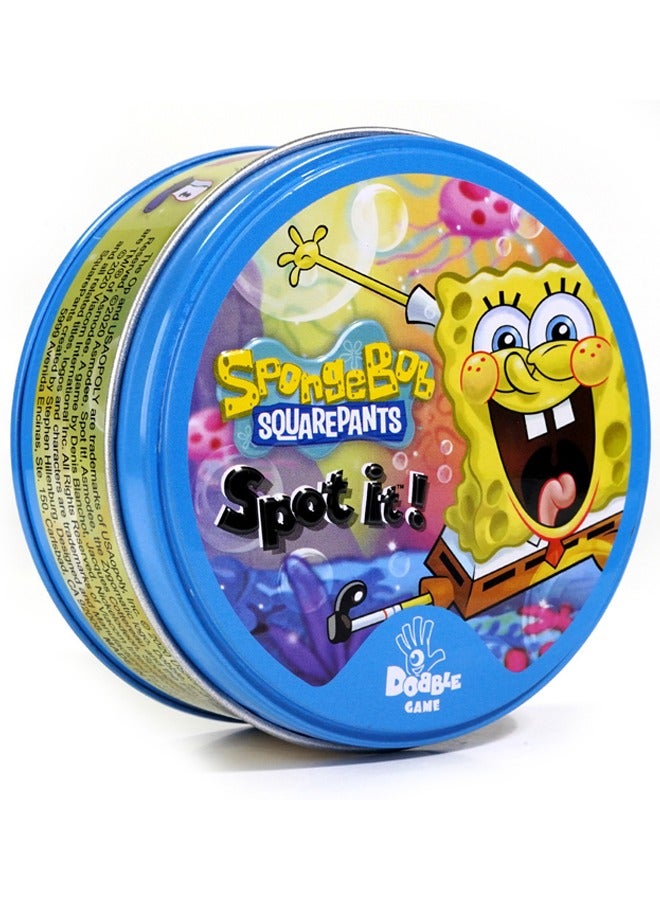 DOBBLE Spot It! Spongebob Card Game, Matching Game, Fun Kids Game for Family Game Night, Travel Game for Kids, Great Gift for Kids, Average Playtime 15 Minutes - Image 1
