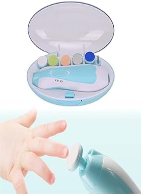 Baby Nail Trimmer Electrically safe Baby nail clippers, Newborn and Kids Nail Kit, also available for adults - blue