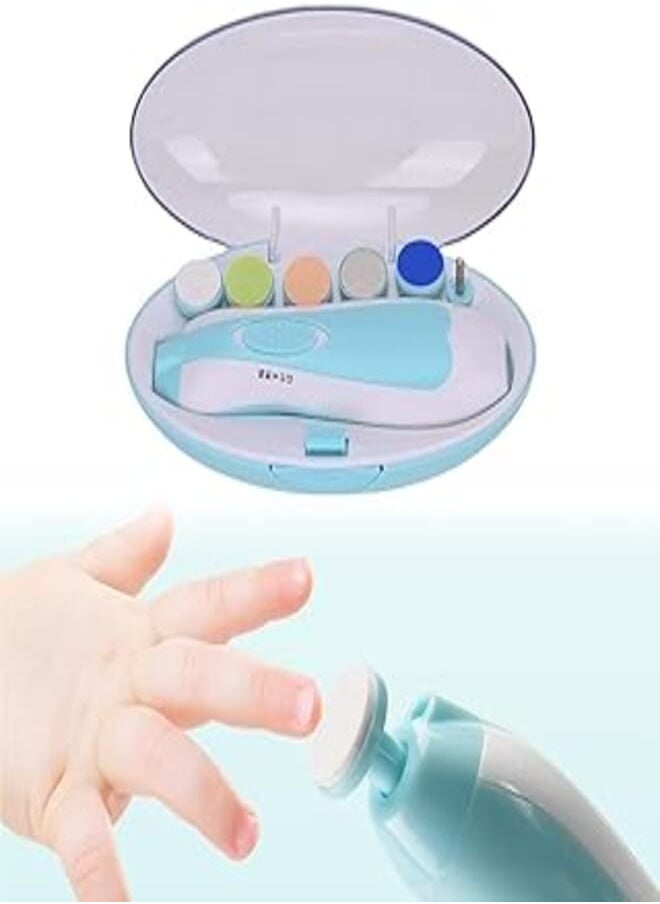 Baby Nail Trimmer Electrically safe Baby nail clippers, Newborn and Kids Nail Kit, also available for adults - blue