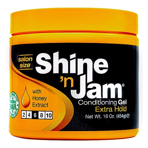 Shine 'n Jam Shine N Jam Conditioning Gel Extra Hold 16 Ounce Jar (473ml) (6 Pack) - Image 3