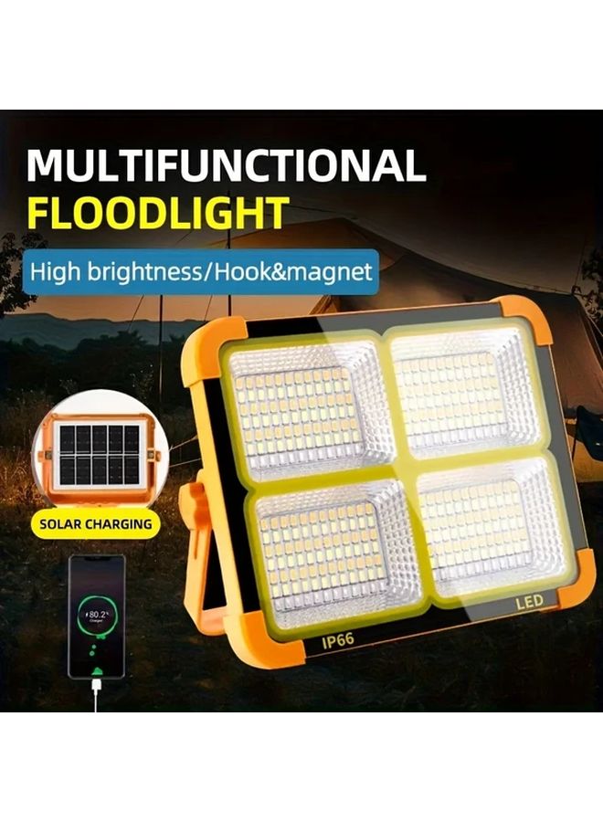 1pc LED Solar USB Rechargeable Work Light Portable Hands Free Flashlight Magnetic Base - Image 2