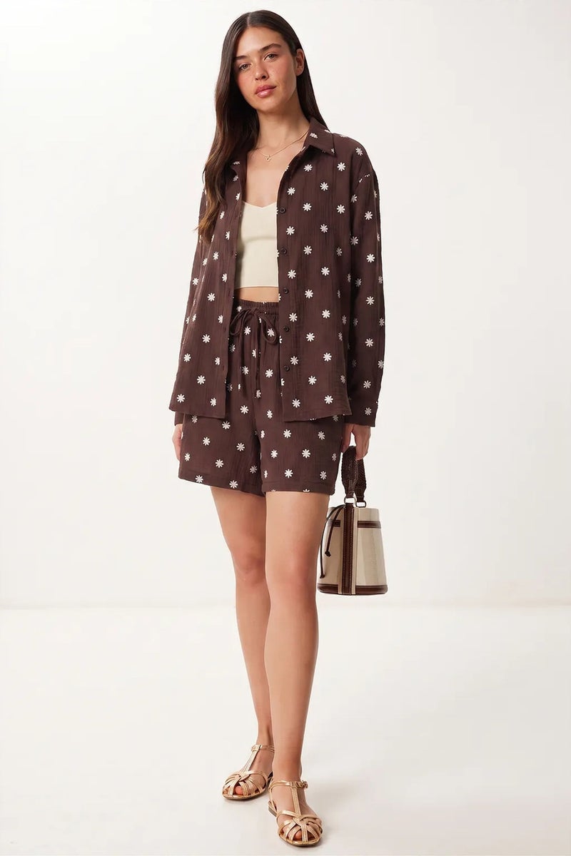Happiness İstanbul ISTANBUL Cotton Two-Piece Coord Set - Image 1
