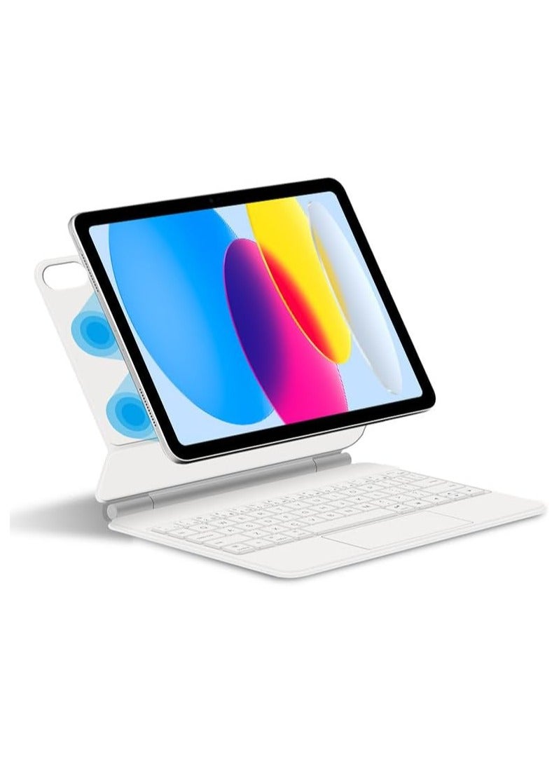 Magic Smart Bluetooth Keyboard Case Compatible with iPad 10th Generation Case 10.9 Inch 2022 with Trackpad RGB Keyboard for iPad 10th Gen 10.9'' - Image 1
