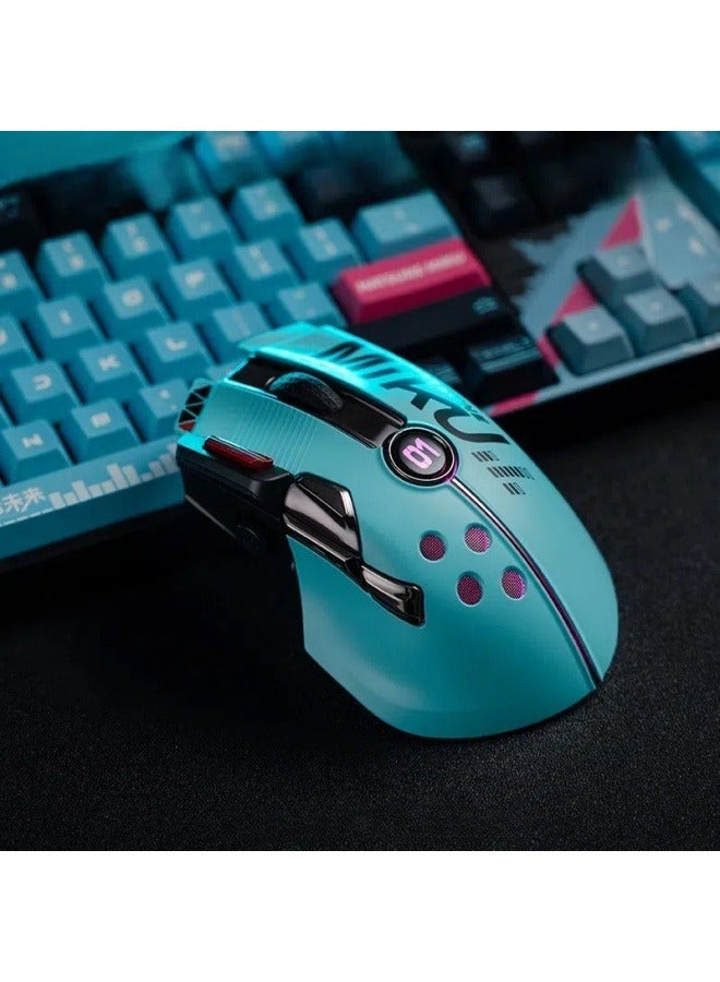 general Hatsune Miku controls the rhythm of the dual-mode mouse, exclusive driver, wireless multi-function mouse - Image 4