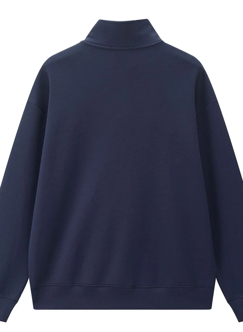 Giordano  Men’s Regular Fit Lyocell Half-Zip Sweatshirt for Men | Best Price UAE