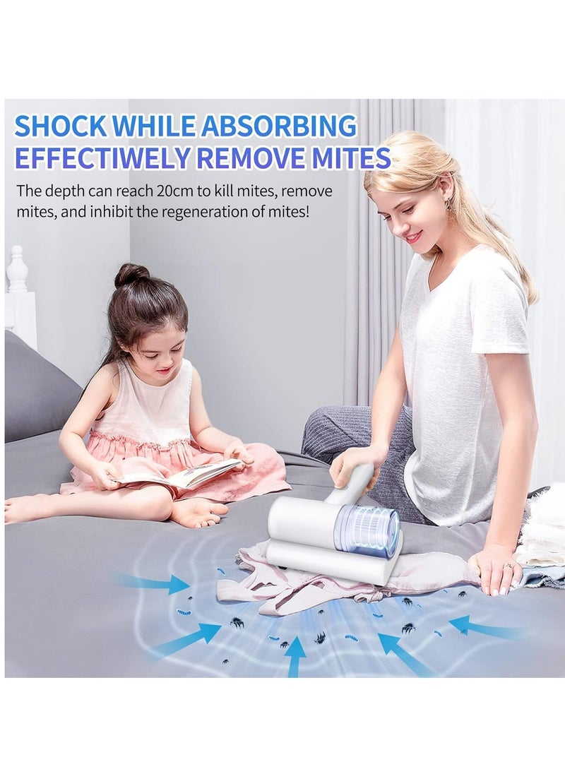 ELTRAZONE Cleaner,Handheld UV Bed Vacuum,Mite Removal Instrument Wireless Mite Remover Cleaning Machine for Pillows, Sheets, Mattresses, Sofas, Plush Toys and Other Fabric Surfaces - Image 1