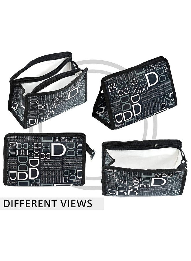 Pentbuns Pentbuns Set of 2 Multipurpose Transparent Travel Pouch Makeup Toiletry Kit Bag (with 2 Pockets Black D) - Image 5