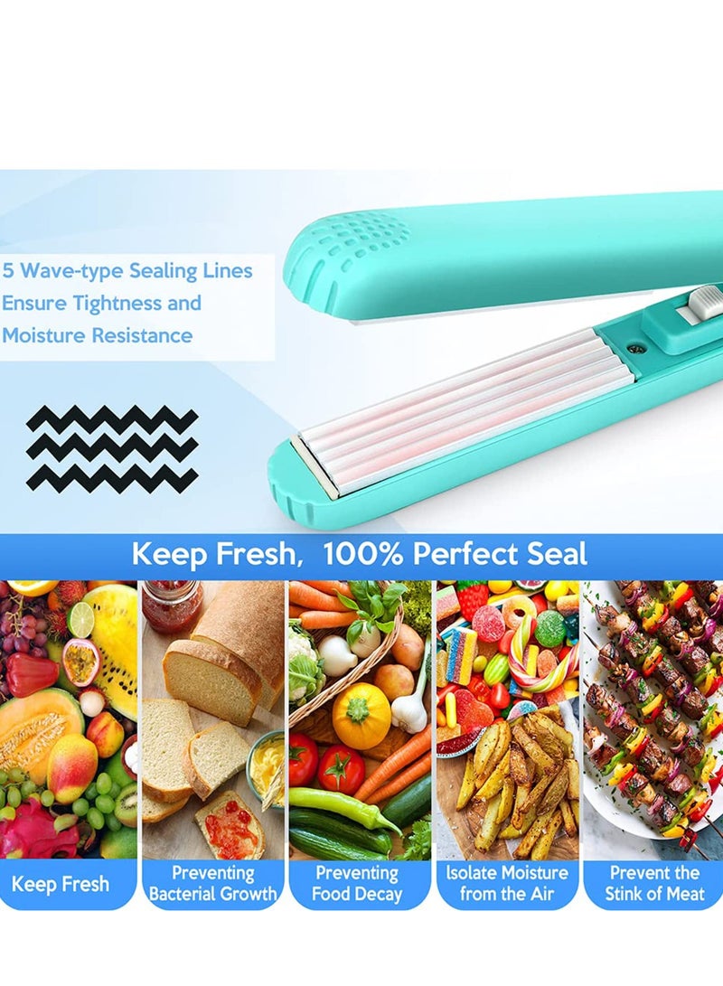 SYOSI Mini Food Bag Heat Sealer Handheld, Smart Control Corrugated Suspension Heating Sheet for Airtight Food Storage - Image 4