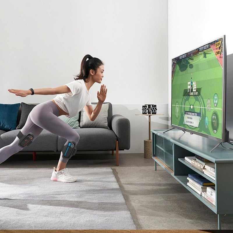 [حزمة من 2 حزام للساق لوحدة تحكم Nintendo Switch 2 joycon، ملحقات لعبة حزام ساق قابل للتعديل متوافقة مع Switch 2 Sports Play Soccer/Ring Fit Adventure، مقاسان للبالغين والأطفال - Image 5