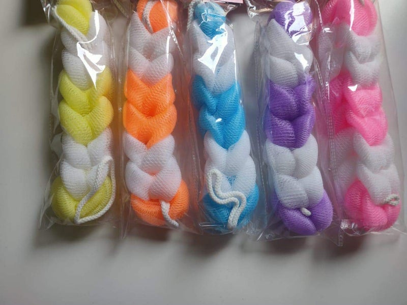 WISDOM- Back Scrubber Bath Sponge Long Loofah for Men and Women Random Colour (Pack of 2) - Image 2