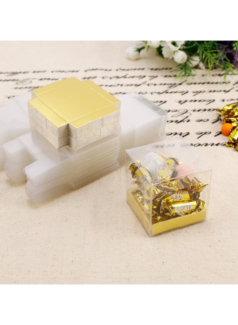 10x10x12cm Film Covered Clear Cube Wedding Favour Boxes PVC Transparent Cube Gift Boxes for Candy Chocolate  12PC - Image 3