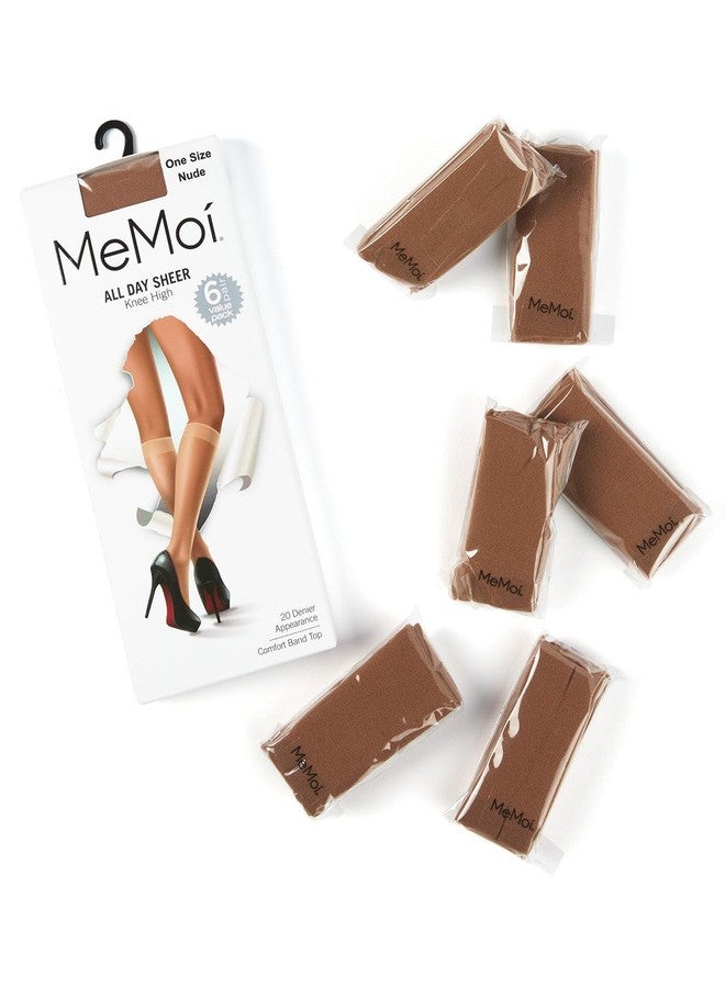 MeMoi 6 Pack Sheer Knee Highs for Women, Breathable Knee High Stockings, Comfortable Nylons for Women, Sheer Knee High Socks - Nude One Size - Image 4
