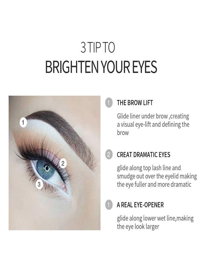 Okerker 2PCS Eye Highlighter Pencil, Nude White Eyeliner Pencil, Instantly Enlarged Eyes, Beige Eye Liner Brightener Pen with Sharpener, Smooth Texture Waterproof Long-lasting Eye liner Makeup - Image 5