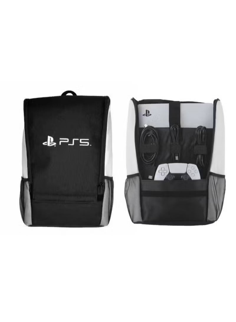 PS5 Game Console Backpack - Carrying Case for PS5 Suitable for Travel Suitcase Compatible with Playstation 5 Console and Accessories - PS5 Adjustable Handle Bag with Strap (Black) - Image 3
