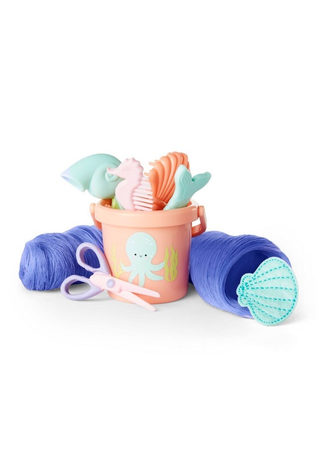 American Girl - Welliewishers Seashell Salon Set For 14.5Inch Dolls With A Purple And Pink Shellshaped Salon Chair, Two 10Inch Clipon Hair Extensions, And Pink Treasure Chest For Ages 4+ - Image 1